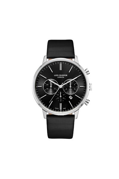 Lee Cooper LC08043.351 Men Multi Function Display Watch & Leather Strap Black