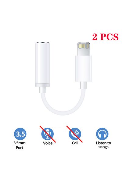 Choice قطعتان من محول سماعة الرأس Call And Voice For Lighting لهاتف Iphone 11 12 13 14 Pro Max 12mini Se 2020 Xs