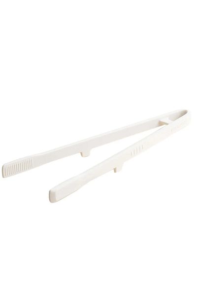 Choice 1Pcs White Silicone Grill Tongs Non-Stick Food Bread Clip Heat Resistant BBQ Salad Cooking Serving C
