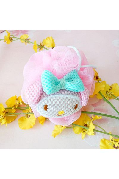 BANDAI Bathing Ball -pink Sanrio Kawaii Hello Kitty Bath Flower My Melody Shower Ball Large Girl Bathing C