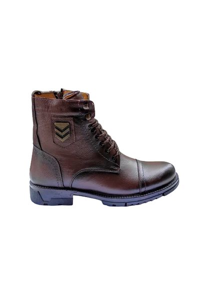 Cem Pekşen Ανδρικές μπότες από γνήσιο δέρμα Swat Life 4246 Brown