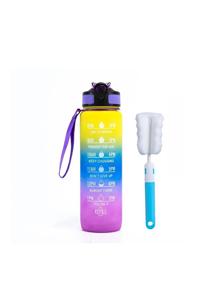 Choice 0.9L C 2pcs 32 oz Drinking Water Bottle with Times to Drink and Straw,...