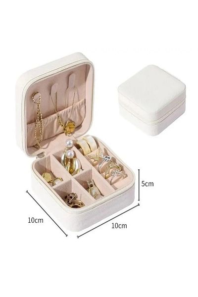 Choice White Mini Jewelry Storage Box Portable Home Travel Earrings Necklace Storage Case For Women Ring Or