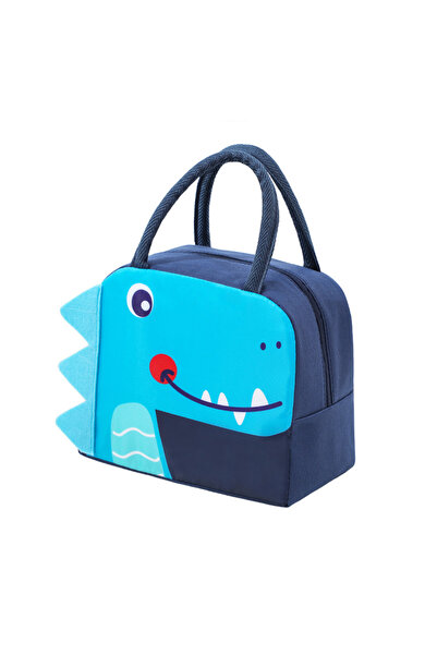 Choice Crocodile navy green 3D Three-Dimensional Bento Bag Cute Cartoon Bento Bag Lunch Bag Handbag Storage