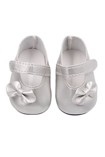 Choice حذاء دمية فضي اللون بعقدة فيونكة مقاس 7 سم للبيع الساخن للدمى الأمريكي...