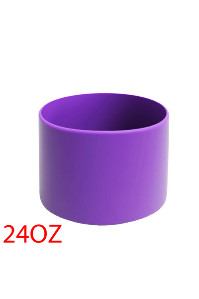 Choice غطاء زجاجة مياه من السيليكون أرجواني اللون بسعة 24 أونصة لزجاجة أوالا ...