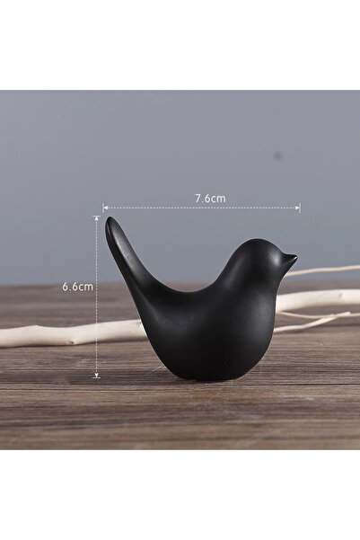 Choice تمثال طائر مقاس 7.6 مم، 4 أحجام، تمثال حيوان أسود وأبيض من السيراميك ا...