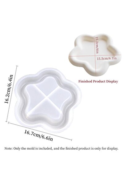 choice2 قالب صينية قلب من الراتينج على شكل سحابة من السيليكون لصينية غير منتظ...