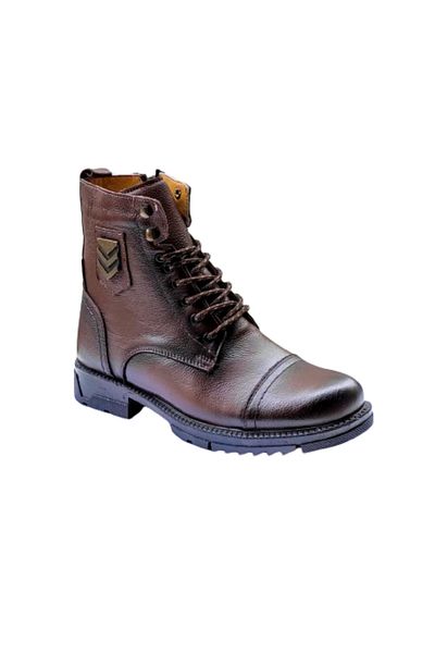 Cem Pekşen Ανδρικές μπότες από γνήσιο δέρμα Swat Life 4246 Brown