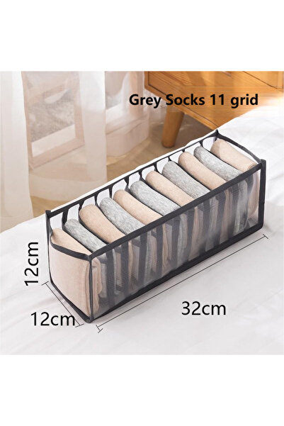 Choice منظم أدراج الملابس الداخلية من Socks11 شبكة مكونة من قطعة واحدة وصندوق تخزين قابل للطي ومنظمات خزانة وقسم أدراج