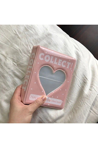 Choice ألبوم صور صغير وردي اللون، 64 جيبًا، ألبوم صور كرتوني، حامل بطاقات الص...