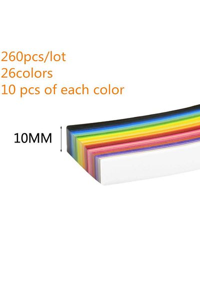 Choice 260pcs 10mm 260 Pcs Origami Handmade Children DIY Art Craft Mixed Color Scrapbooking Stripes Quillin