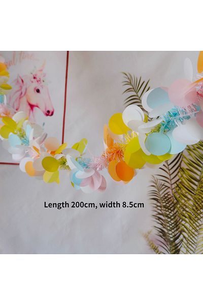 Choice 2m White Lush 70.8" Faux Eucalyptus Garland With White Flowers - Perfect For Home & Holiday Decor, W