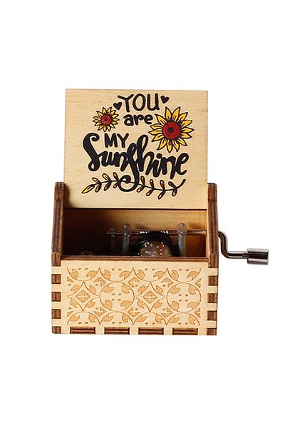 Jurassic Park You Are My Sunsine 2 HOT Wooden Hand Crank Black Jurassic Park Music Box Children's Holiday Gifts Ch