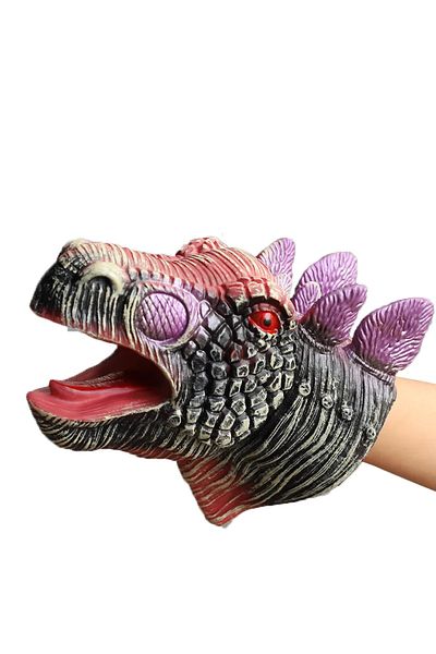 Choice stegosaur Hand Puppets Dinosaur head Model Toy T-Rex Dino Jurass Shark Tiger Park Dolls Dinosaur Wor