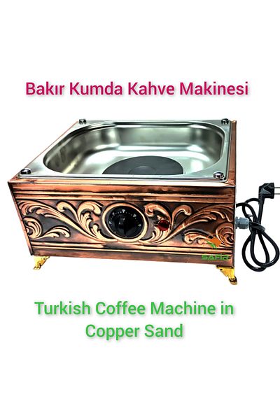 SAFİR ÇAY KAZANLARI 35X28 Size Copper Sand Coffee Machine 3-4 Coffee Pot Sapphire Sand Coffee