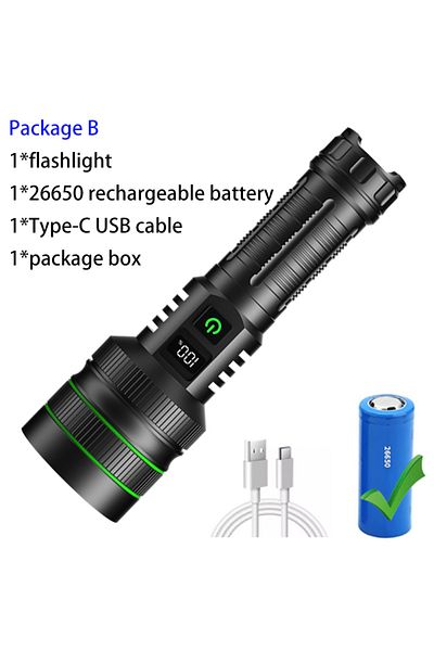 KENSUN Green-b Strong Light Lantern High Power Led Flashlight Usb Rechargeable Powerful Tactical Torch Supe