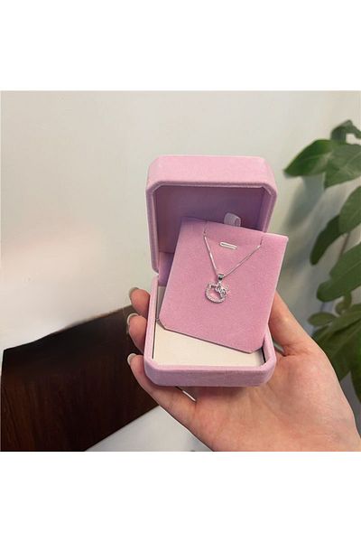 Choice With box Kawaii Hello Kitty Sanrio Anime Clavicle Chain Pendant Necklace Women's Simple White Elegan