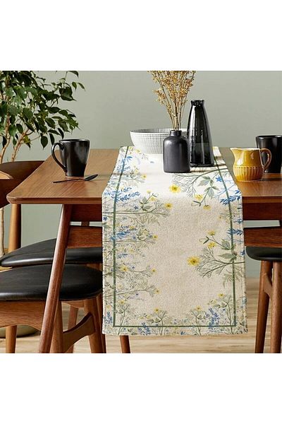 Choice 33x183cm Mandala-b 1pc Floral Print Mandala Pattern Table Runner, Boho Polyester Table Runner For Di
