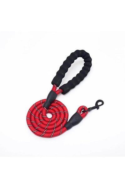 Choice 150cm x 1.0 Red Pet Reflective Leash Nylon Round Leash Explosionproof Punch Leash Dog Walking Round