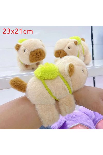 Choice 18cm Blue Lovely Capybara Animal Slap Snap Wrap Wristband Bracelet Plush Stuffed Animal Kawaii Capyb