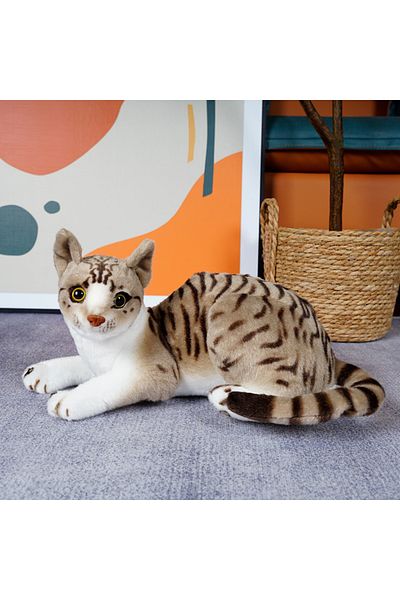 Choice B 25cm Lifelike Stuffed Siame Cats Plush Toy Simulation American Shorthair Cute Cat Pet Toys Lifeli.