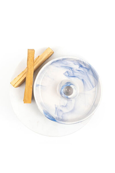 Lara Karma Ebruli Model Seramik Palo Santo Tütsülük (20 gr palo santo tütsü i...