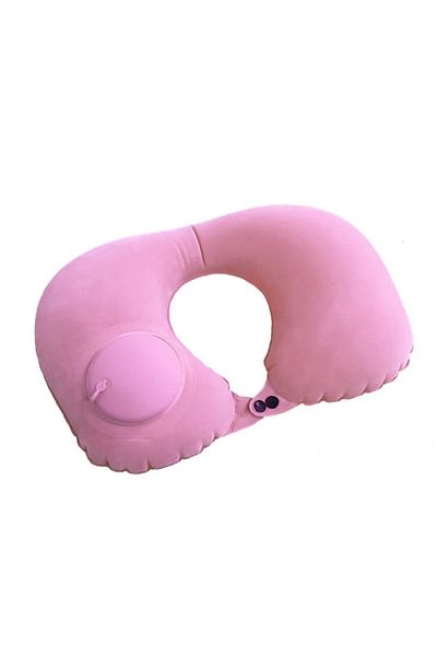 Choice Pink Inflatable Neck Pillow U Shape Air Pillow Neckrest Head Rest Portable Sleeping Resting Travel P