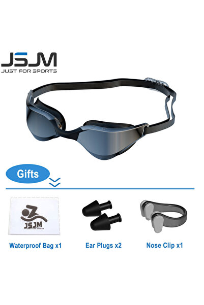Choice Black Silver JSJM Professional Adult Anti-Fog Swimming Goggles Men Wom...