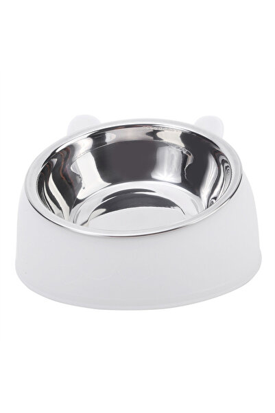 Choice 100ml White 100ML Cat Dog Bowl 15 Degrees Raised Non Slip Puppy Base Cat Food Drinking Water Feeder