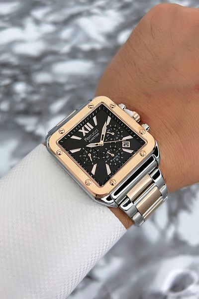 Ferrucci Functions Active Steel Strap Men's Wristwatch Rose-silver Zmfer069