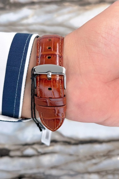 Ferrucci Kahverengi Deri Kordon, Çelik Kasa Function 3ATM Erkek Kol Saati+Bileklik zmfer080