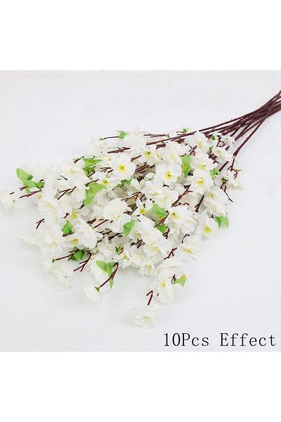 Choice 63CM White Sakura Artificial Flowers Bouquet for Garden Party Wedding Marriage Decoration Home Room