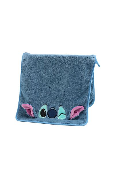 Miniso Towel Blue Cartoon Style Headscarf Long Hair Dormitory Home Use Coral Fleece Bag Headscarf Thick Qui