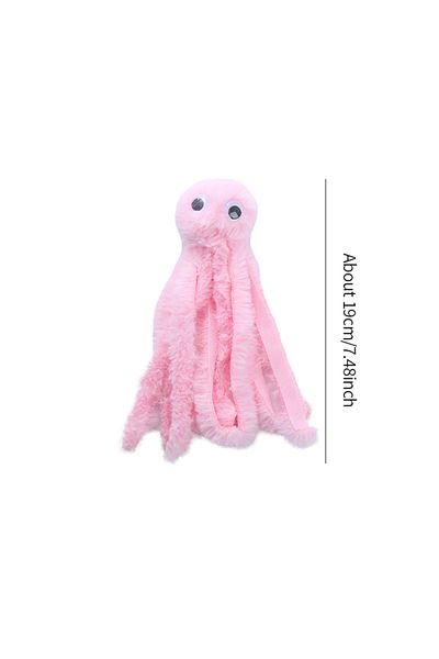 Choice Xs Pink Cat Toy Cute Octopus Plush Toy Bite Resistant Teeth Interactive Play Pet Supplies