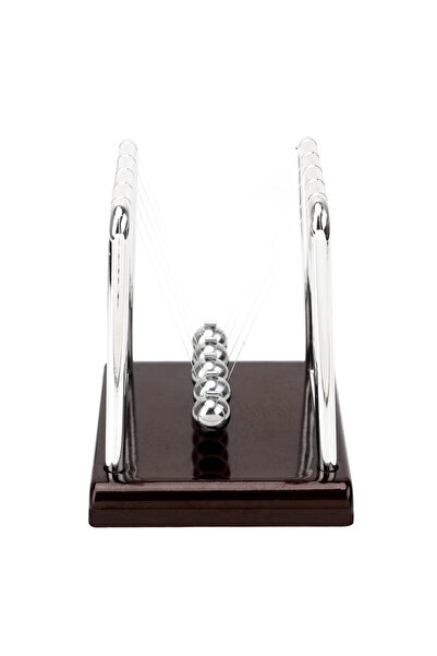 Choice ديكور طاولة مكتب على شكل كرة بندول معدنية بقاعدة حمراء، بندول علوم الفيزياء، كرة نيوتن، كرة توازن فولاذية