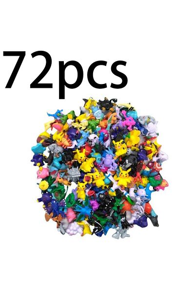 Choice random 72pcs 24-144 Pcs Pokemon Action Figure 2-3CM Not Repeating Mini Figures Model Toy Pikachu Ani