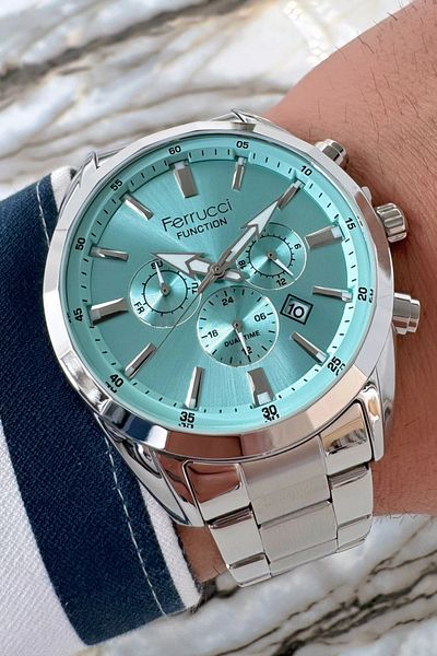 Ferrucci Function 3 ATM Steel Strap & Case Men's Wristwatch Bracelet Zmfer090