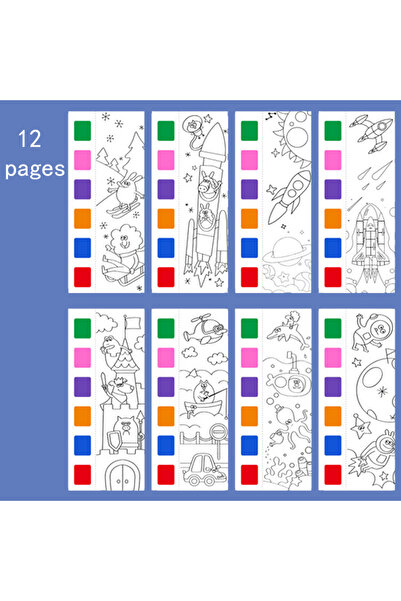 Choice كتاب تلوين مغامرات للأطفال مكون من 12 صفحة، ورق رسم وتلوين، تلوين للطلاب