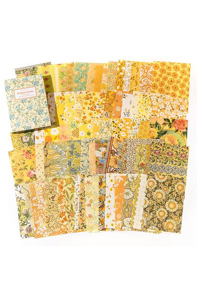Choice D JIANQI 100 pcs Vintage Background Paper Floral Paper DIY Scrapbooking Collage Stationery Decor Di.