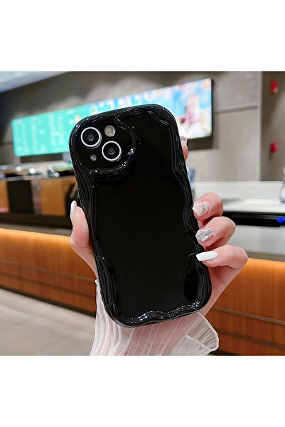 Choice For iPhone 11 Black Clear Oval Curly Wave Bumper Phone Case For iPhone...