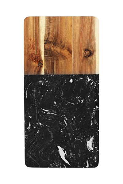 mastergold لوح تقطيع الجبن من خشب الأكاسيا الرخامي الفاخر، لوح تقطيع الخبز مستطيل الشكل 40*20 سم