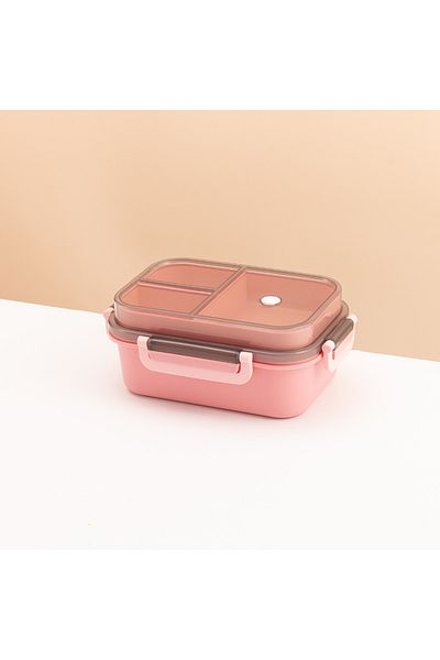 Choice 2 Pink Portable Sealed Lunch Box 2Tier Lattice Microwave Available Heating Student Office Staff Frui