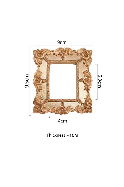 Choice Golden-4 Mini Gold Small Photo Frame Shooting Props Retro European Style Photo Frame Embossed Nail A
