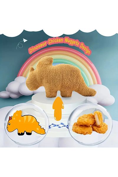 Choice Style C 47cm Simulate Plush Dino Nugget Pillow Baby Sensory Toys Soft Stuffed Animal Dinosaur Chicke