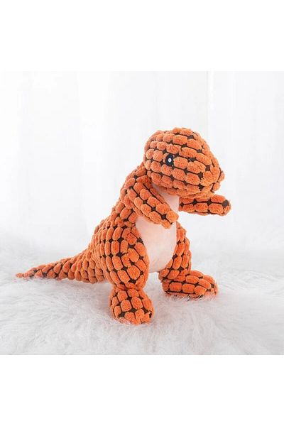 Choice Orange Cats And Dogs Pet Plush Dinosaur Toys Interactive Dog Chew Toys Plush Stuffing Pet Supplies D
