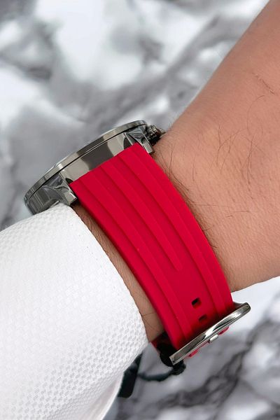 Ferrucci Function Silicone Strap 3 ATM Men's Watch Smoke-red Zmfer067