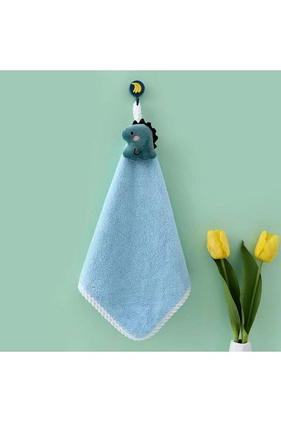 Choice Dinosaur blue 1PCS Cute Hand Towels for Kids Baby Microfiber Fingertip Towels Super Absorbent Hand T
