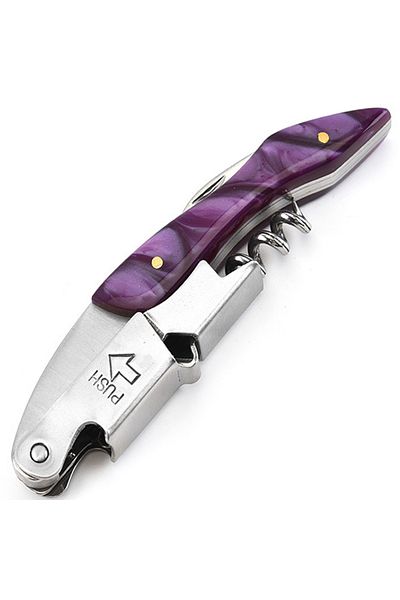 FLYMUYU Size4 Color Resin Handle Corkscrew Professional Wine Opener Portable Screw Corkscrew Multifunction B