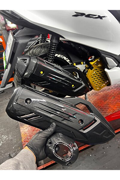 SERDAR UYSAL MODİFİYE CENTER PCX 2021,22,23,24,25 MODEL EGZOZ KARBON KAPAK SET
